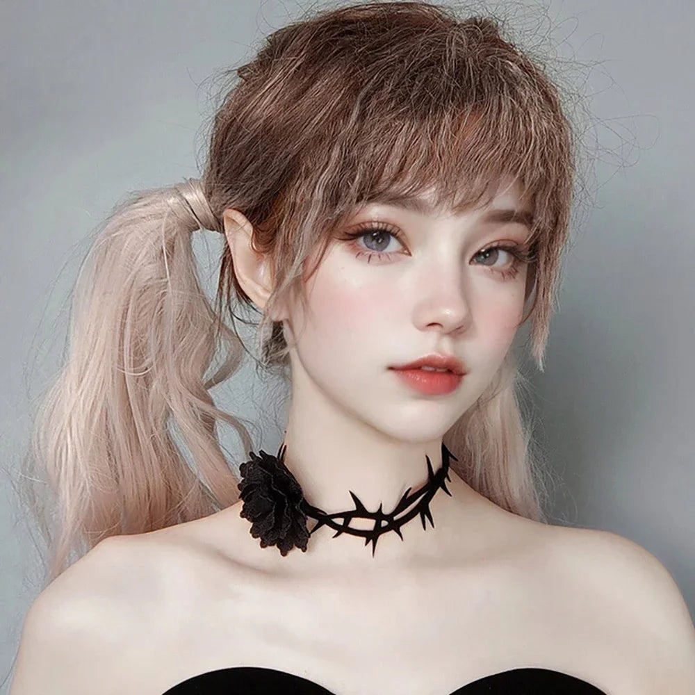 1PC Ladies Gothic Style Rose Thorn Necklaces