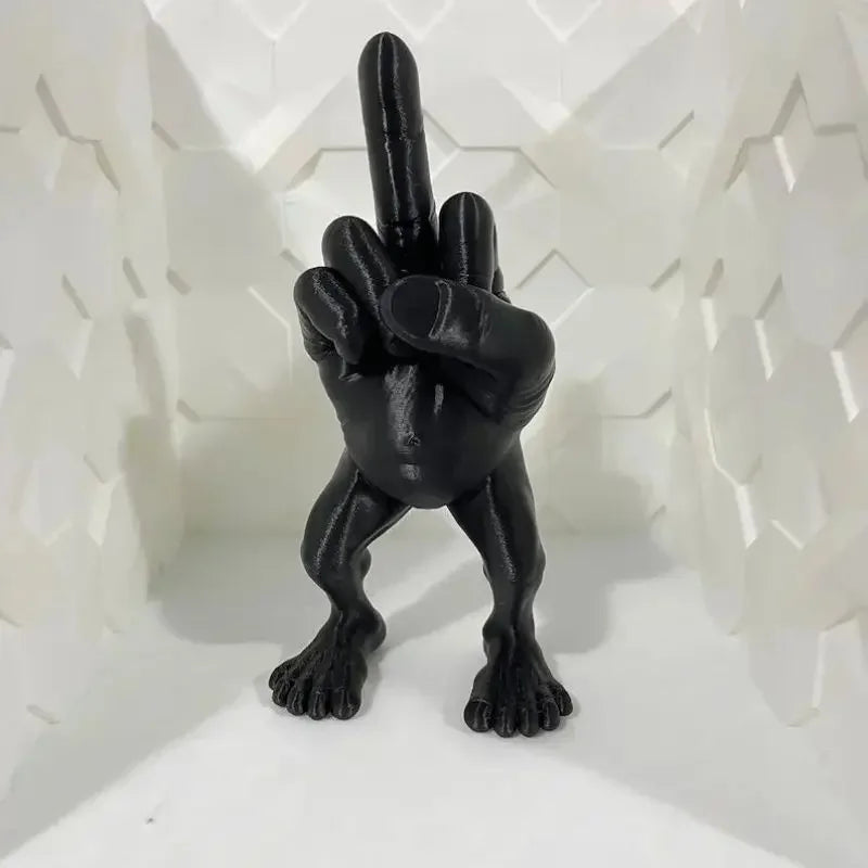 Middle Finger Figure With Legs Office Desk Resin Ornaments Creative Funny