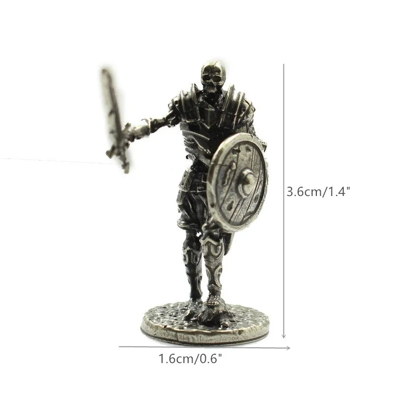Copper Skeleton Legion Figurines Miniature Retro Metal Statue