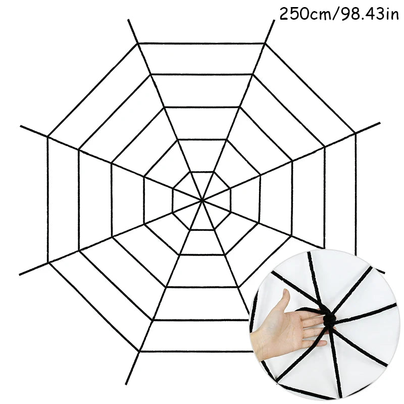 150 250cm Black White Spider Web Giant Stretchy Cobweb Home Bar Garden