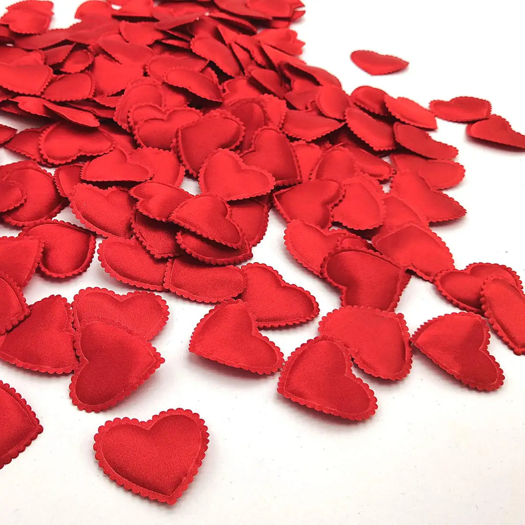 Valentine's Day 200Pcs Romantic Padded Fabric Throwing Petals Love Hearts