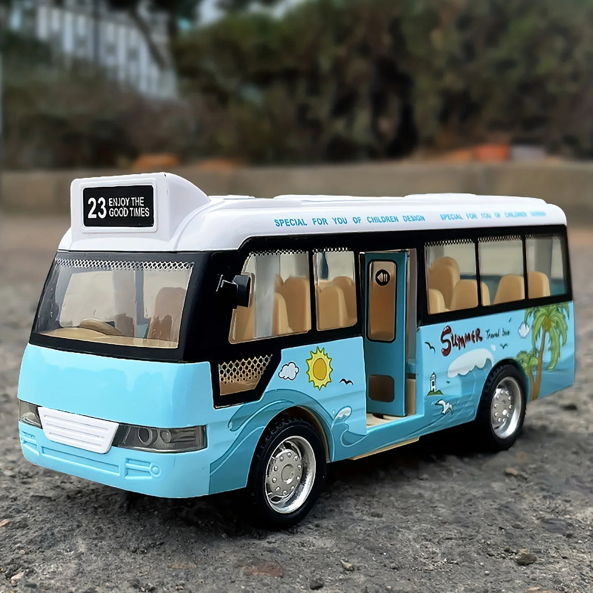 City Bus Toys Cars Die-Cast Plastic Airport Cars Boys Girls Pull Back Play