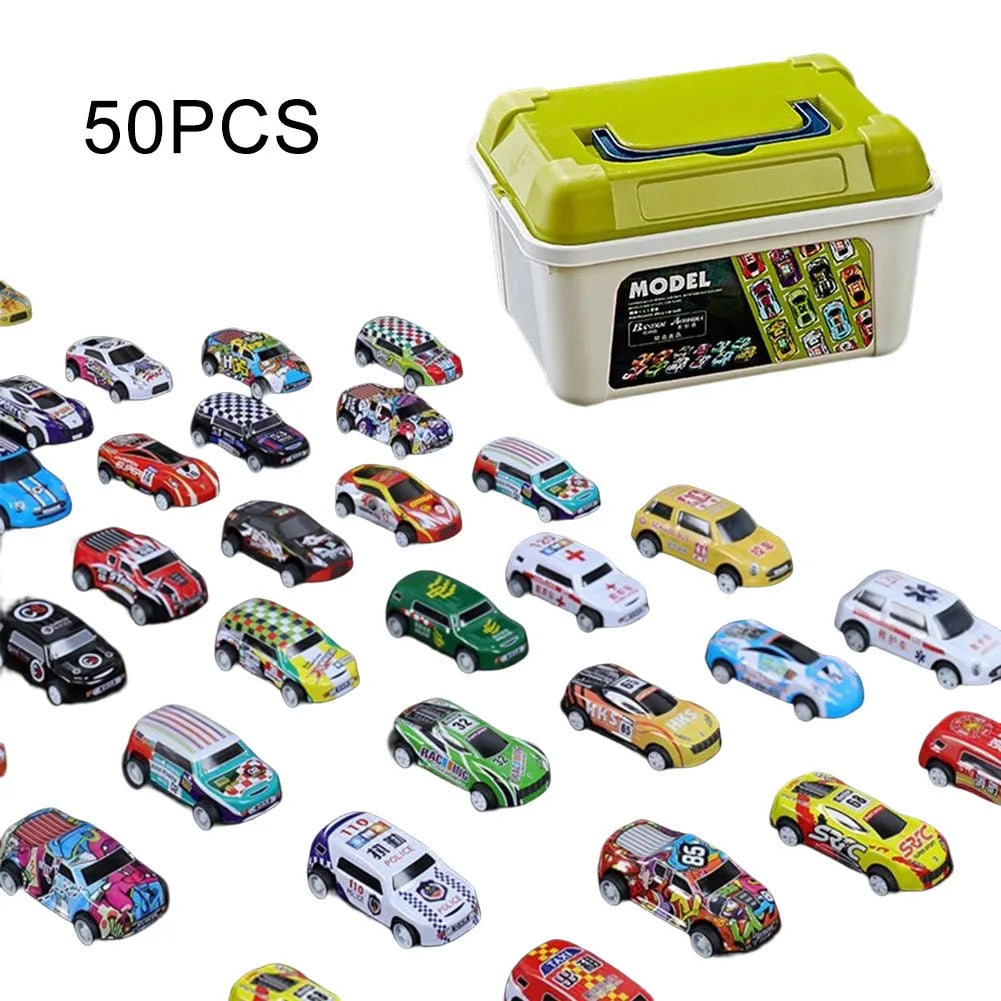 20 30 50Pcs Mini Car Set Inertia Vehicles