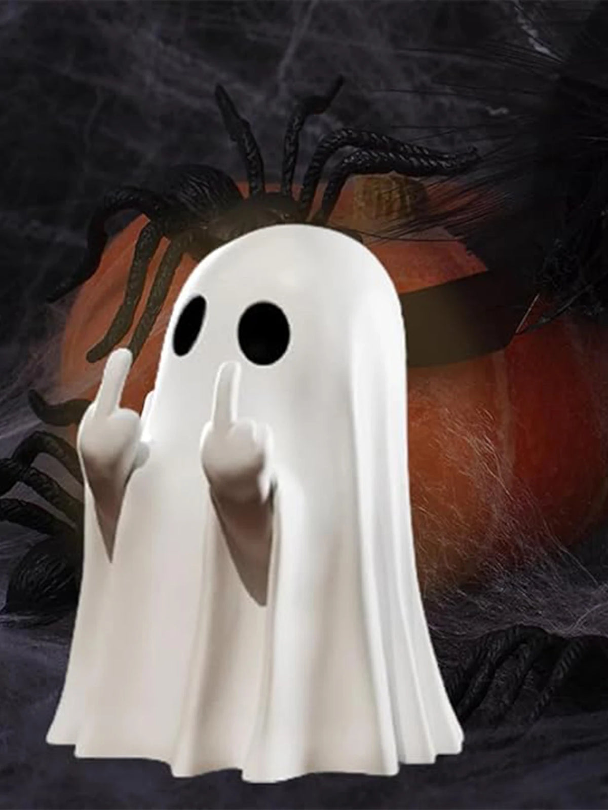 Funny Middle Finger Ghost Statue Terrifying