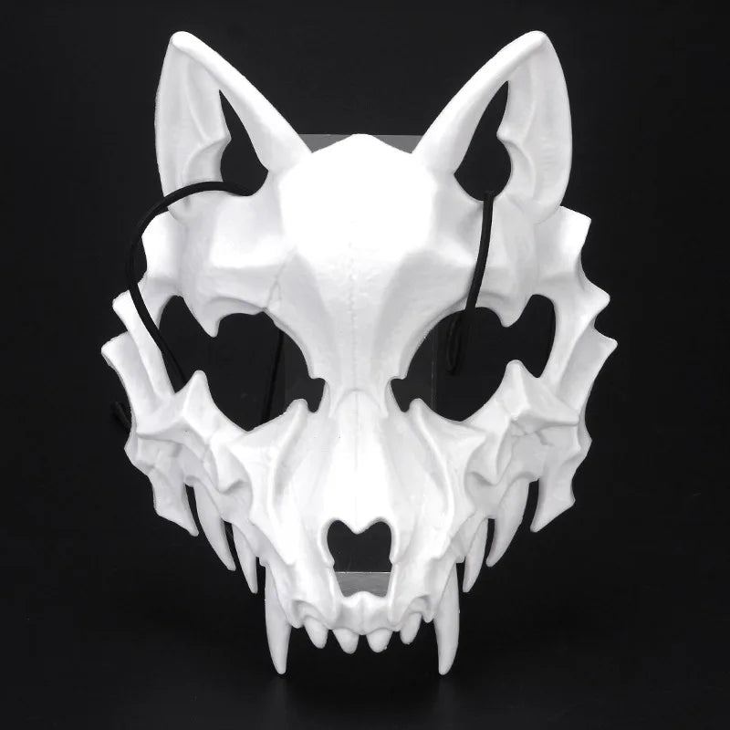 Halloween Mask Half-face Mask Cos Dragon God Fierce Tiger Night Fork Tengu