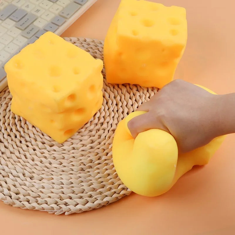 Giant Cube Cheese Squeeze Toy Simulation Slow