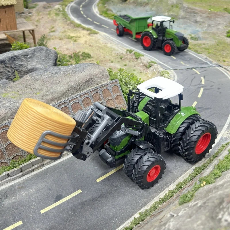 Large Scale Tractor Toys DIY Farmer Car Playset Toy Transport Trailer Engineering