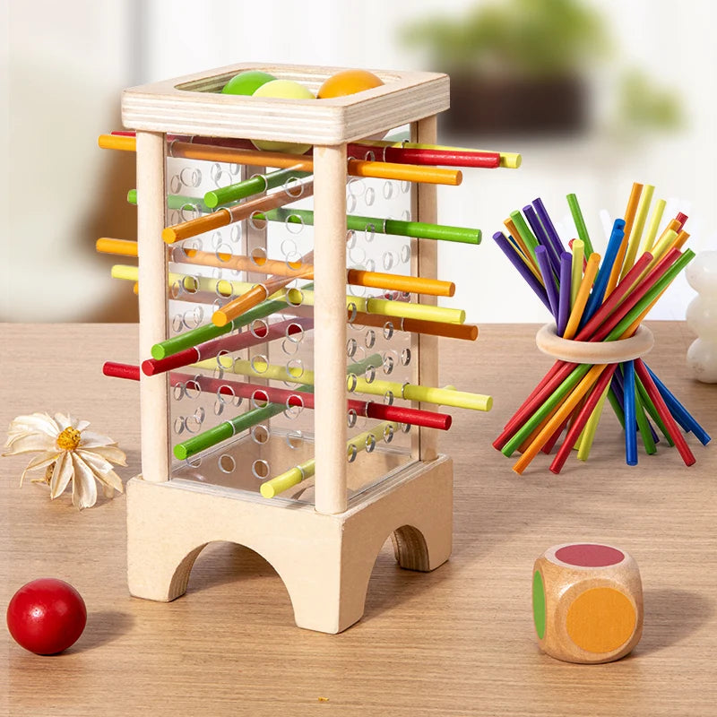 Wooden Stick Board Game Parent Child Interaction Montessori Wooden Toys Stick