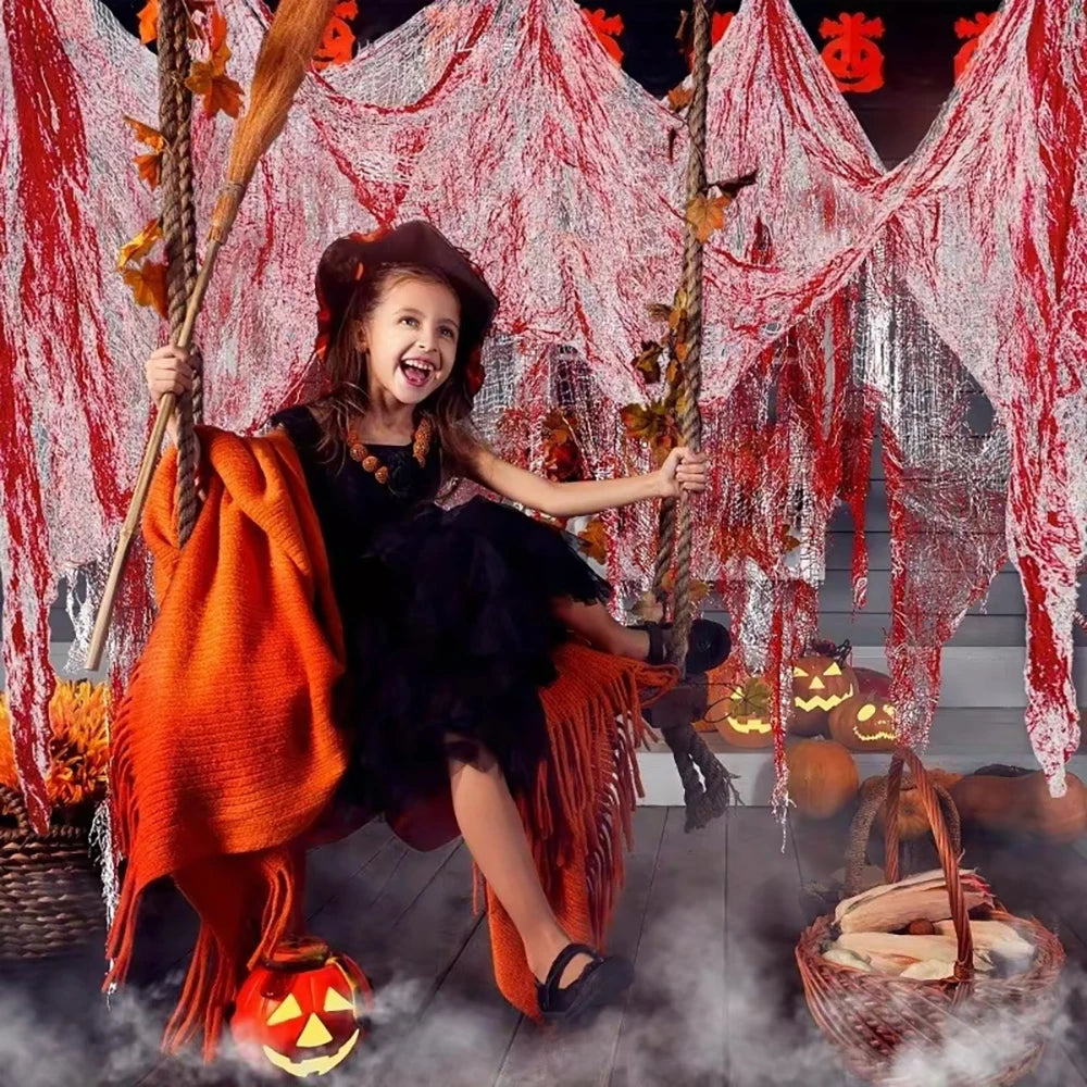 Halloween Bloody Gauze Decorations Horror Bloody Cloth