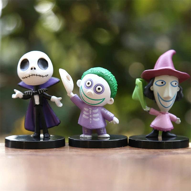 10Pcs Set Nightmare Before Christmas Anime Figure Toys Jack Skellington