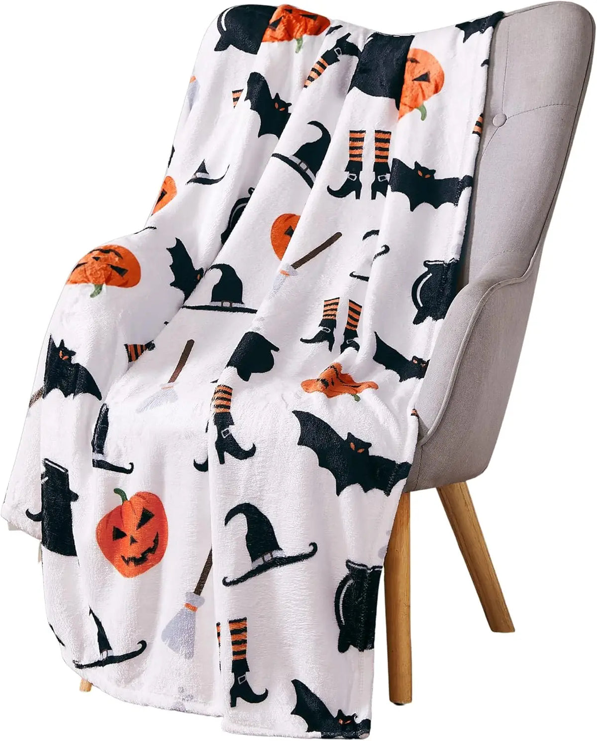 1PC Gifts Blanket Black Bats Printed Flannel Blanket Perfect Sofa Office Bed