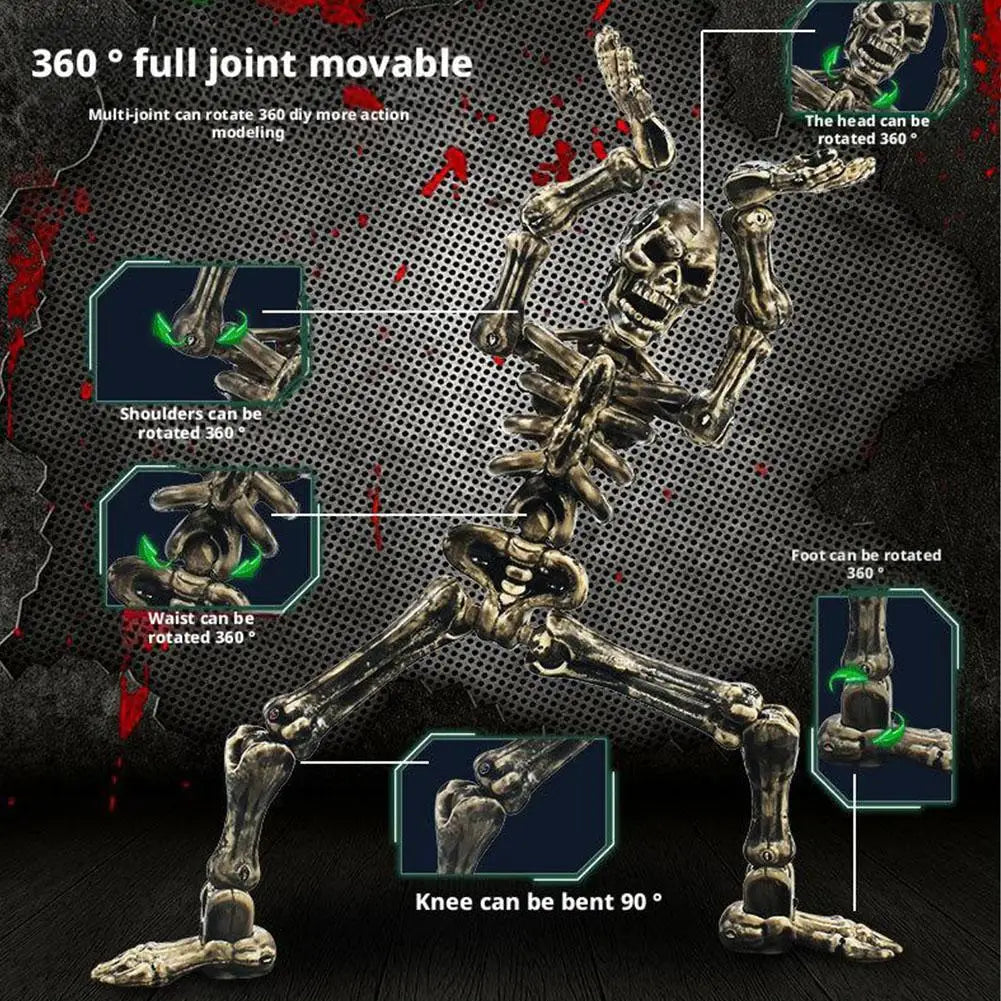 Spooky Halloween Magnetic Skeleton Posable