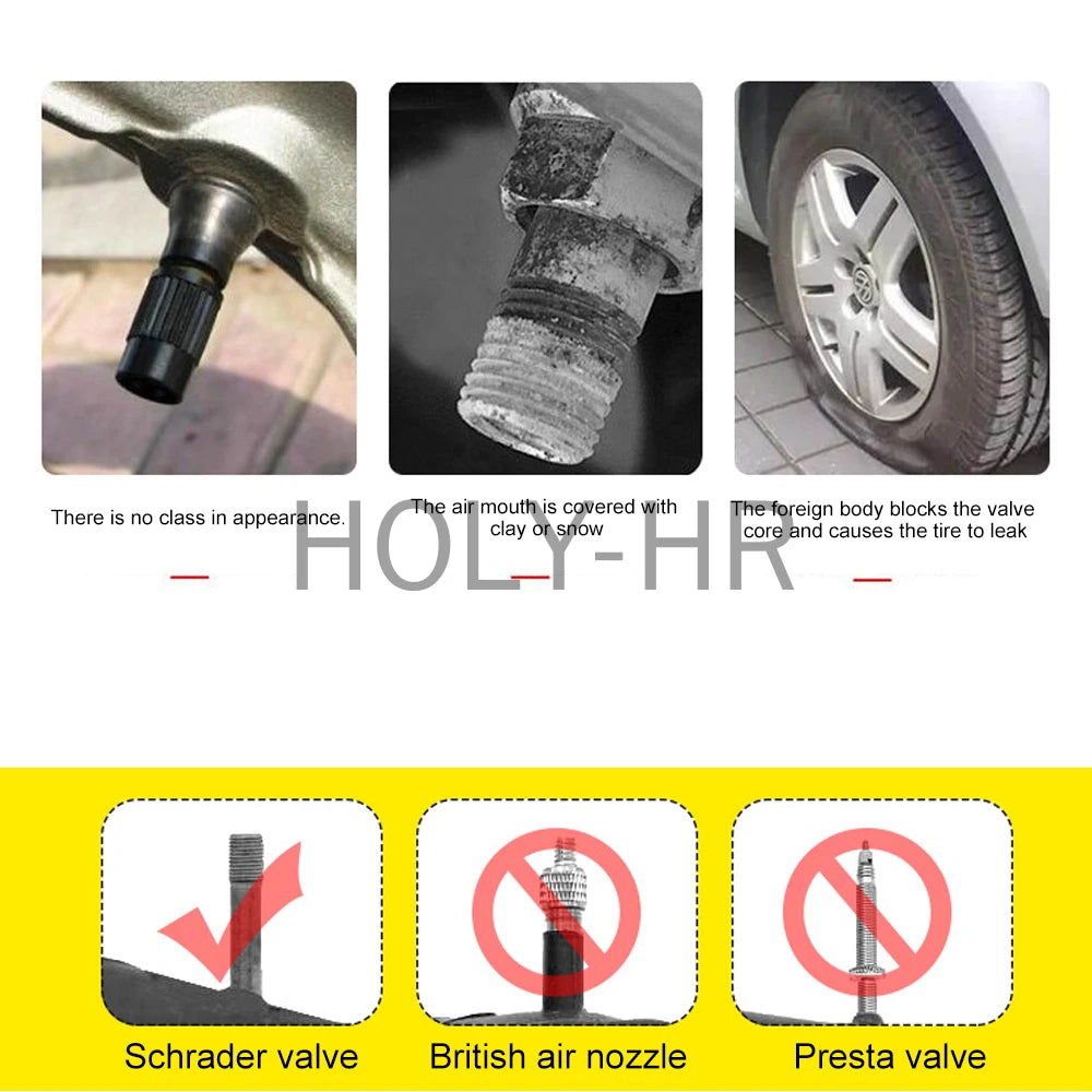 4Pcs Set Universal Car Skull Style Antirust Copper Core Motorcycle Bike Wheel