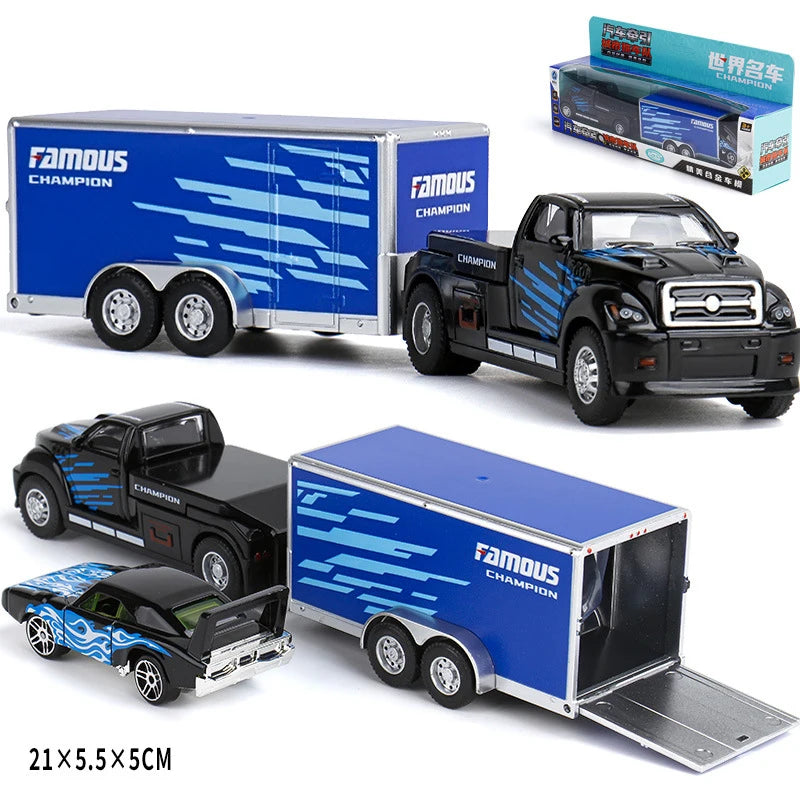 1:64 Scania Container Truck American Container Truck Alloy Diecast Model Car