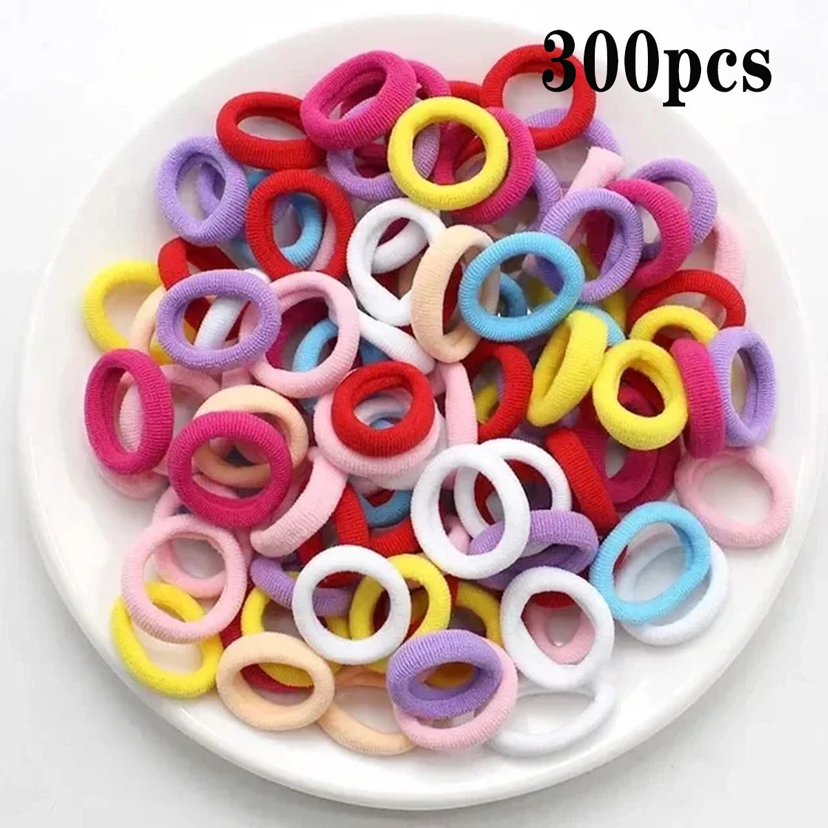 200-1000pcs Women Girls Colorful Nylon Elastic Hair Bands Ponytail Small