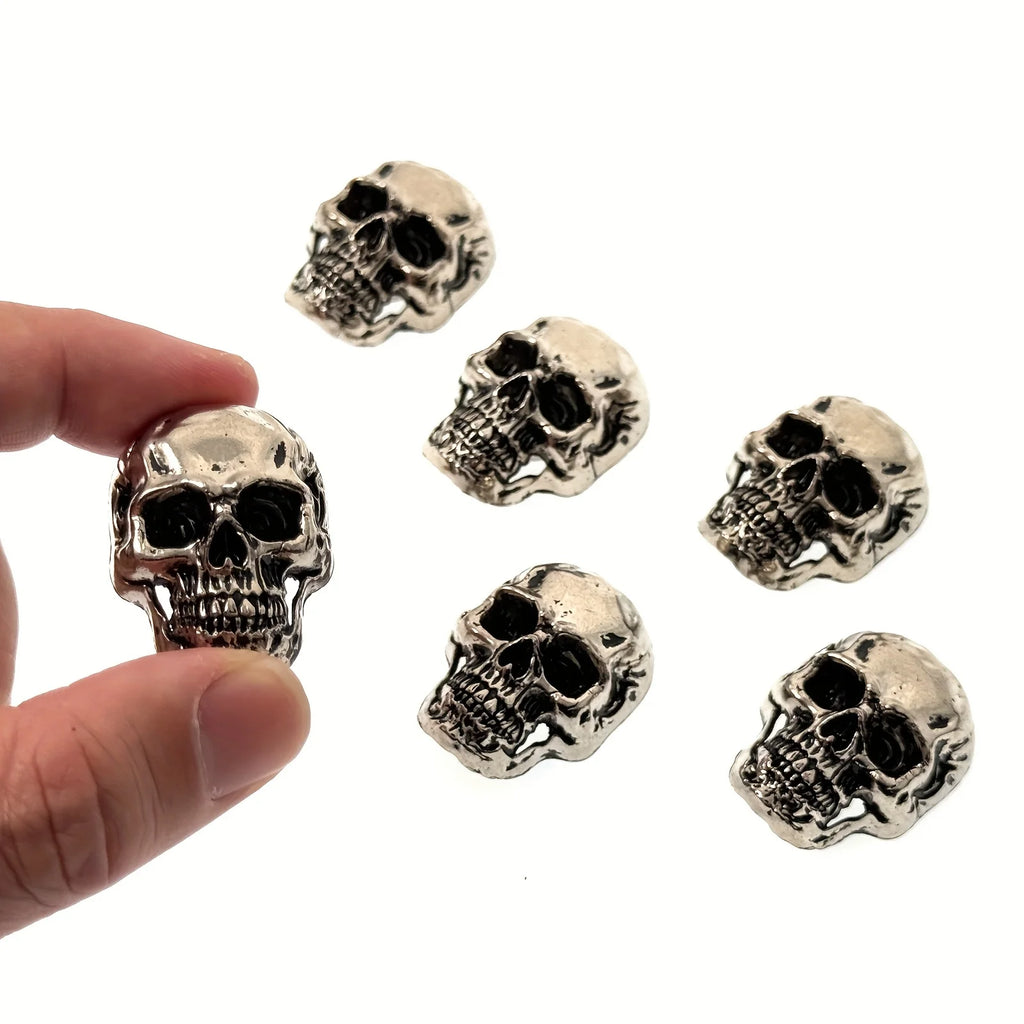6Pcs Gothic Skull Stainless Steel Refrigerator Magnets