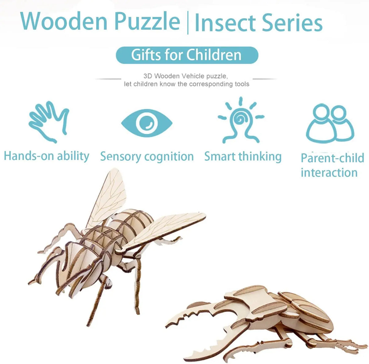 DIY 3D Wooden Puzzle Model Educational Building Toy