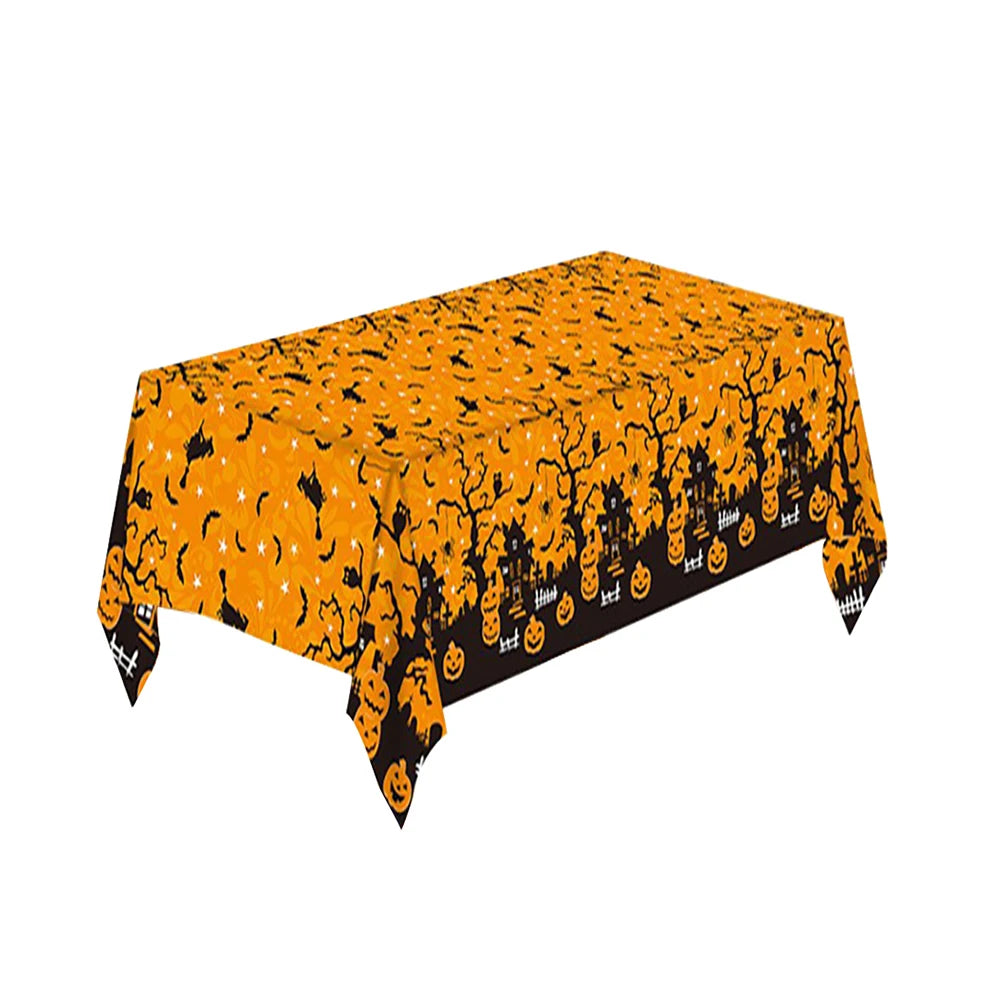 Halloween Decoration Tablecloth Pumpkin Spider Web Bat