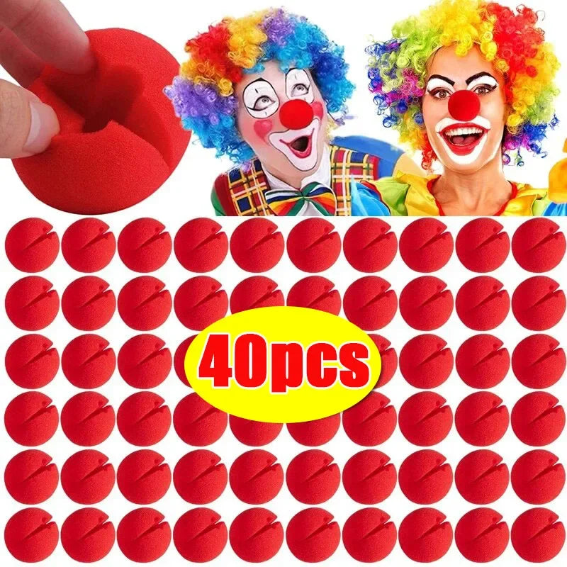 40 5PCS Red Funny Clown Nose Foam Sponge Ball Cosplay Costume Props Circus