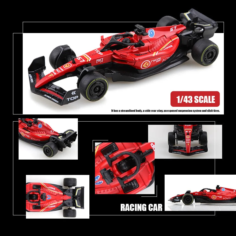 1.43 Alloy Model Racing Car Toy Exquisite Formula Alloy Pullback Racing