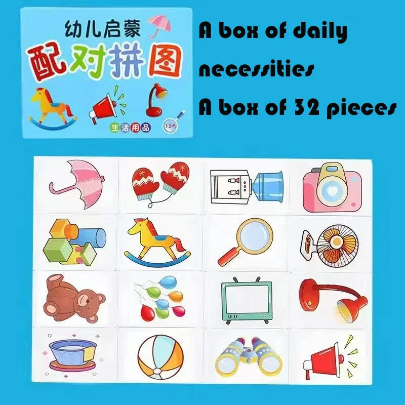 32 Pcs Enlightenment Card Matching Puzzle