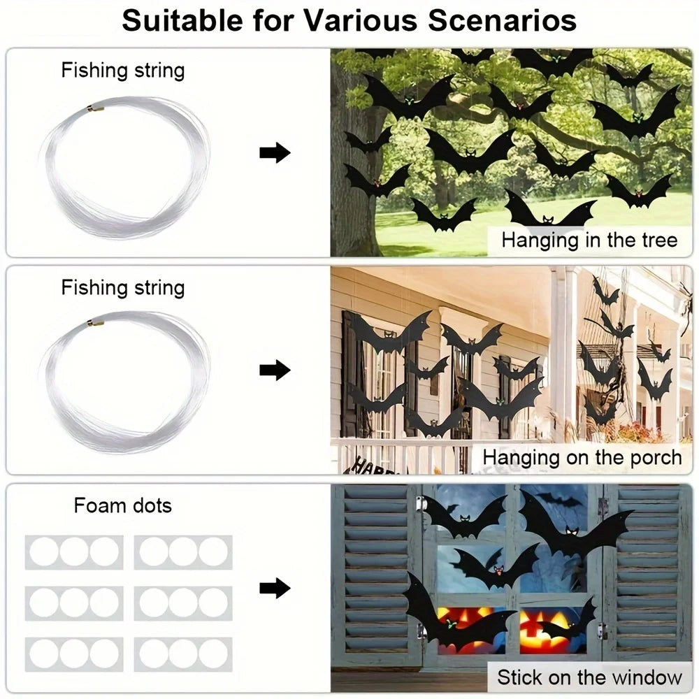 6Pcs Halloween Hanging Banner Garland Spooky Decor