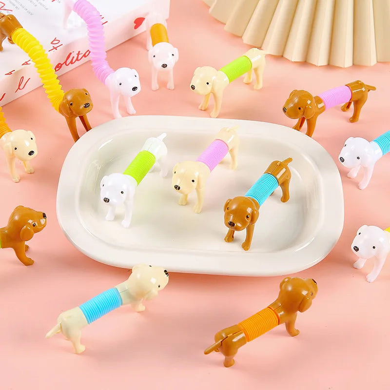 10-Piece Stretchable Dog Pop Tubes Sensory