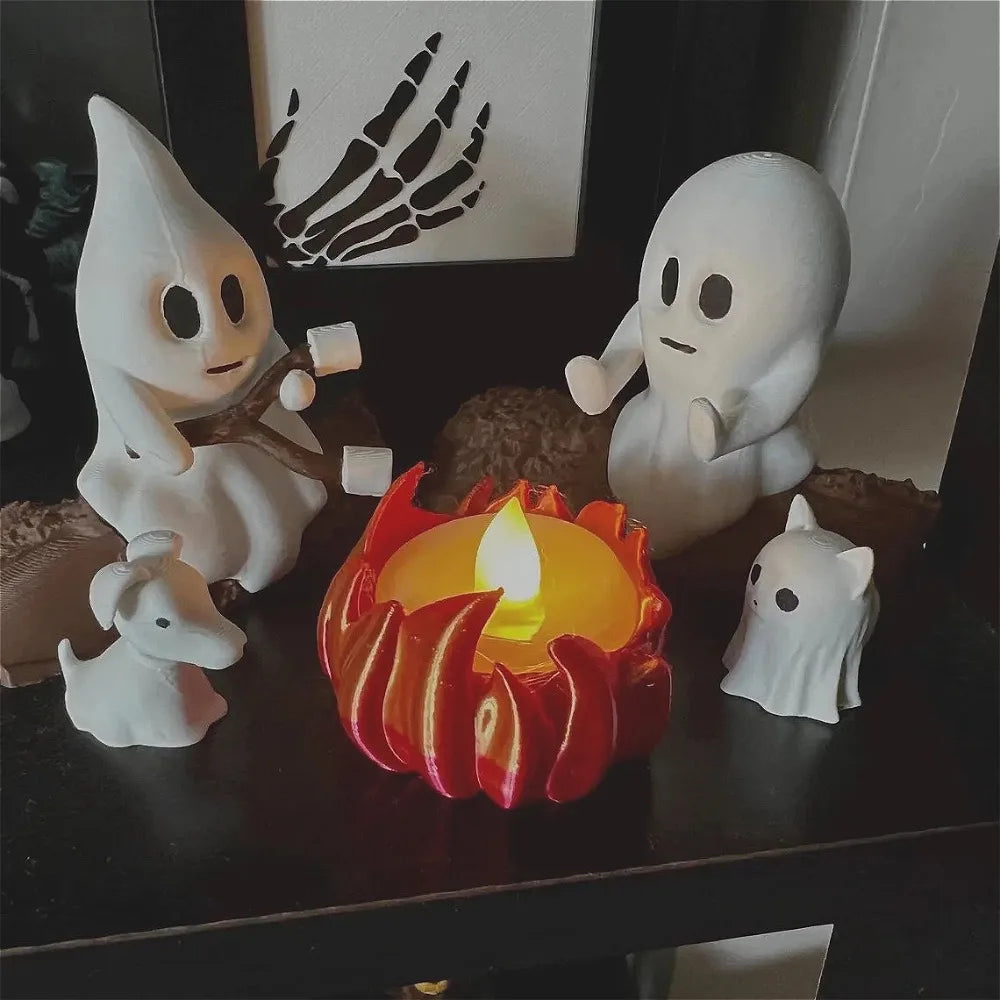1 Set Halloween Ghost Campfire Decor Spooky Outdoor Party Haunted House