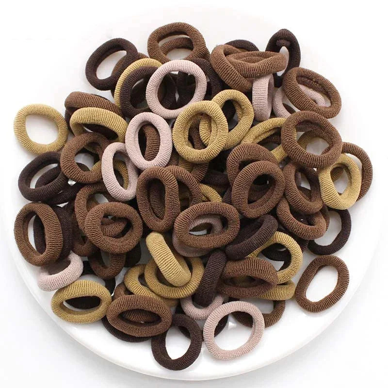 200-1000pcs Women Girls Colorful Nylon Elastic Hair Bands Ponytail Small