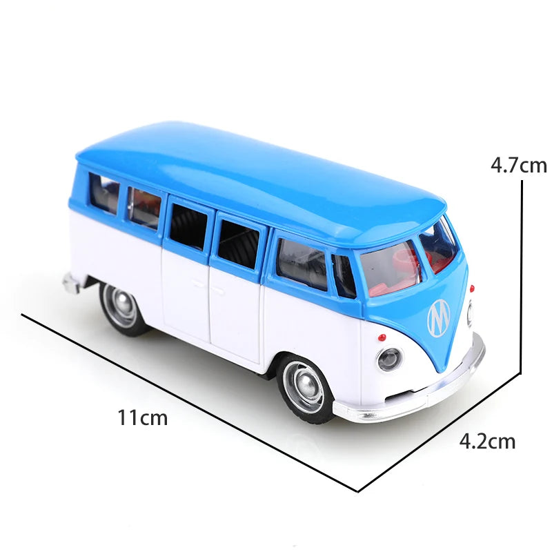 1:38 Classic Alloy T1 Bus Retro Exquisite Stylish Children's Toy