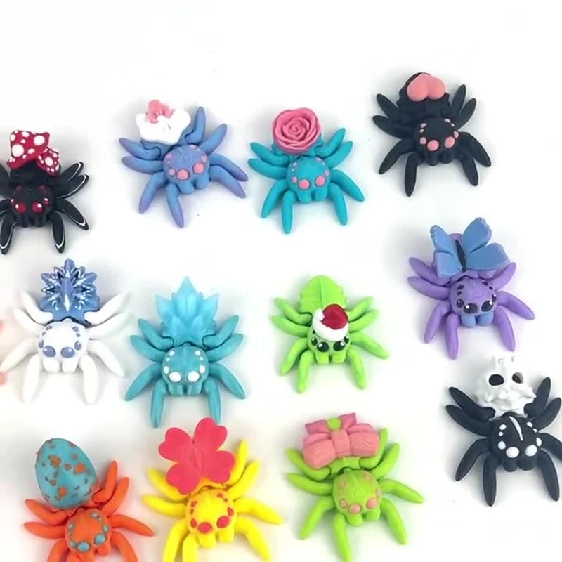 3D Printed Flexible Spider Sculpture Kids Simulation Animal Toy Creative Home