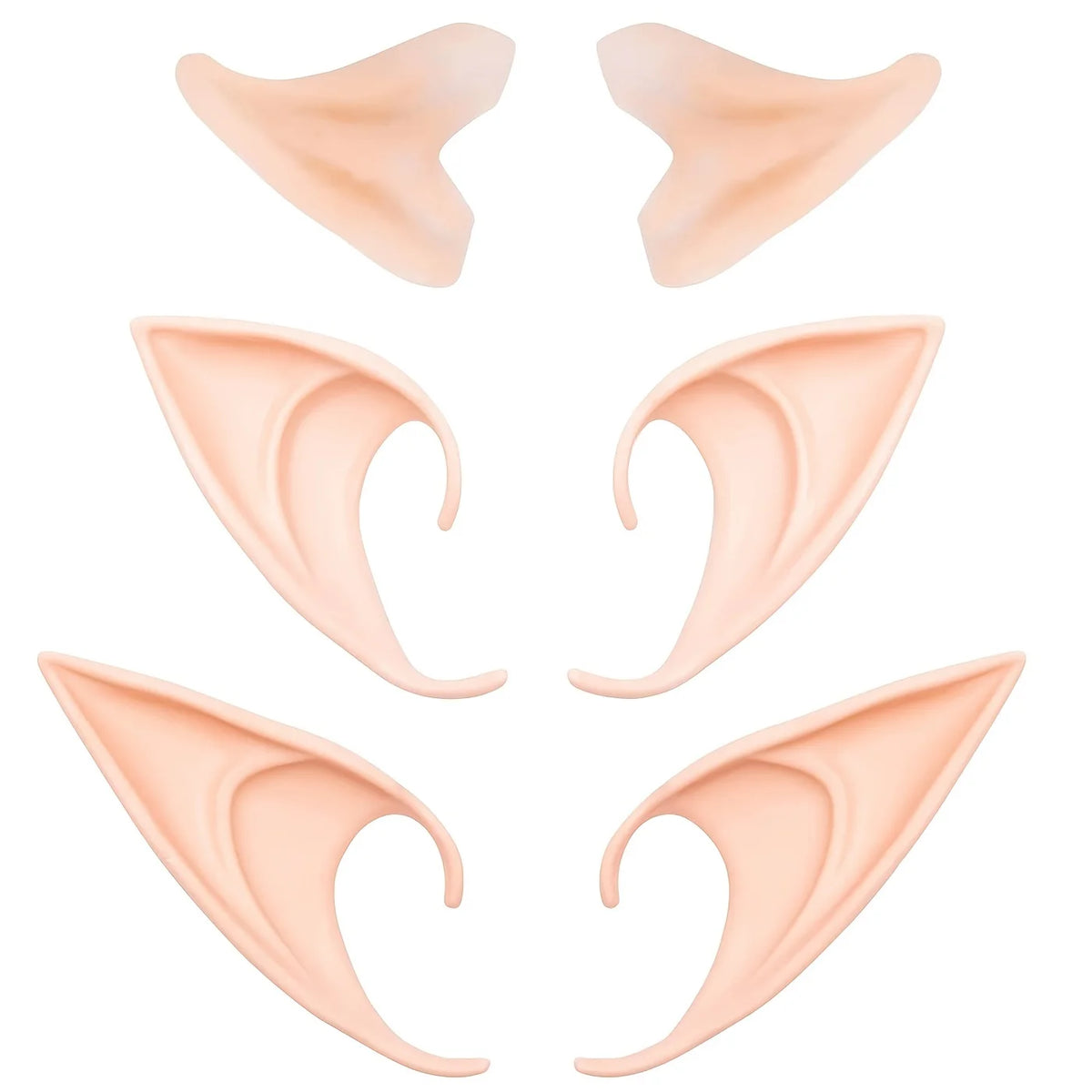 1pair Cosplay Fairy Elf Ears Soft Pointed Tips Anime Party Dress Up Costume