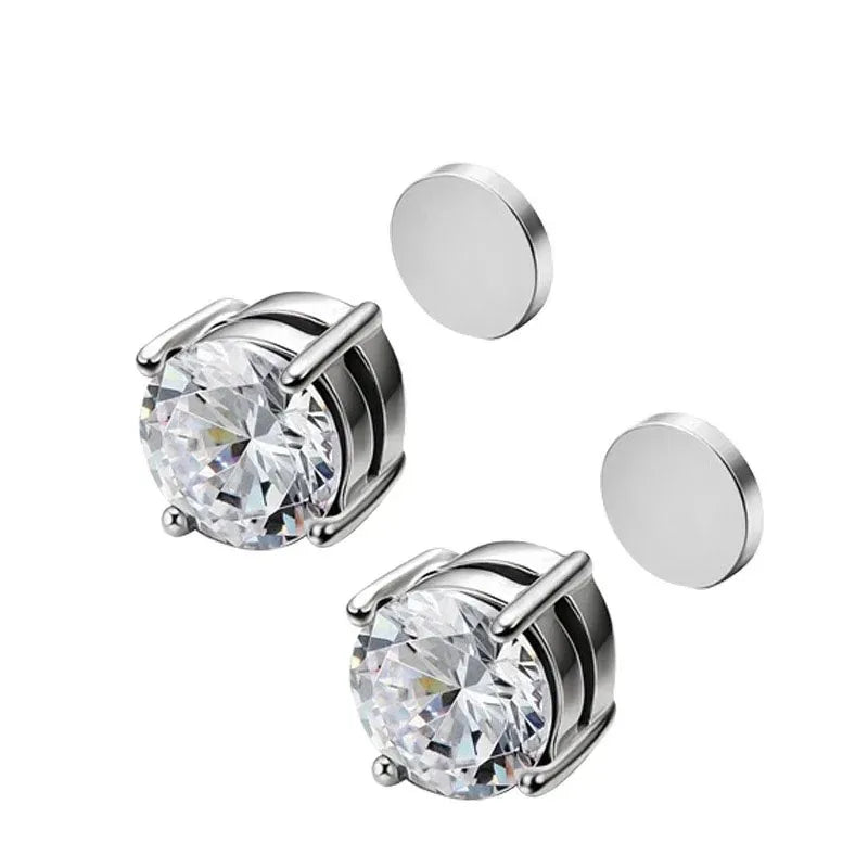 2pcs Punk Mens Strong Magnet Magnetic Ear Stud