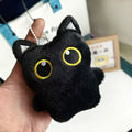 Cute Black Cat Plush Keychain Adorable Pendant