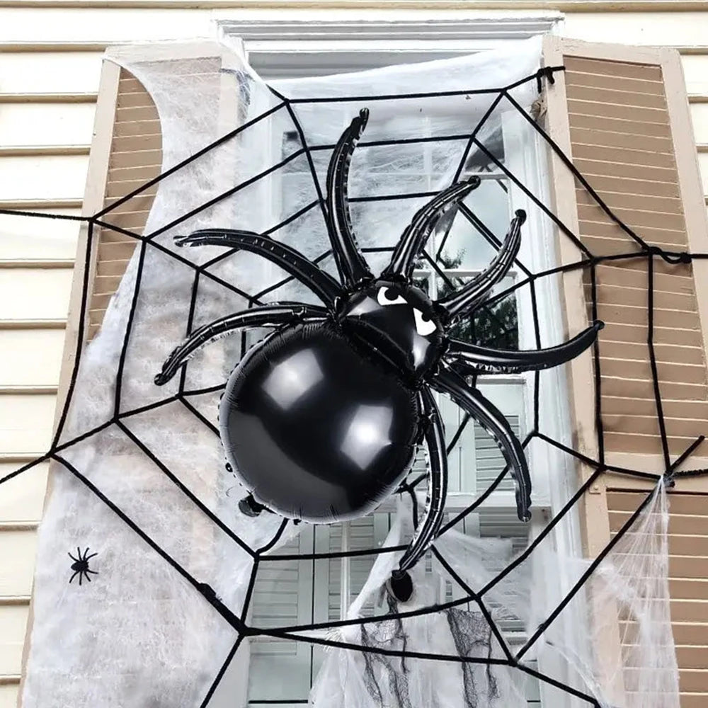 1pc Spiders Balloons Giant Black Happy Halloween Party Decor