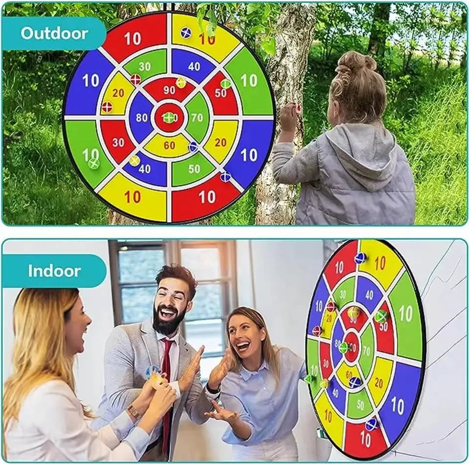 Sticky Ball Dart Board Family Game Educational Indoor