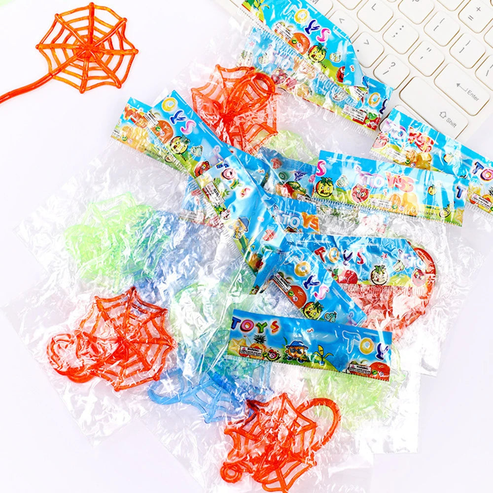 12/30Pcs Stretchable Climbing Spider Web Tricky Toys Kids