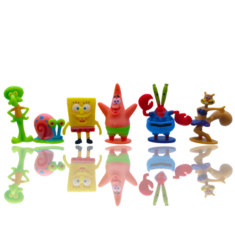 6pcs SpongeBob Fish Tank Decoration Cartoon Aquarium Doll Decorations Pineapple House Fish Shrimp Hideout Aquarium Decoration