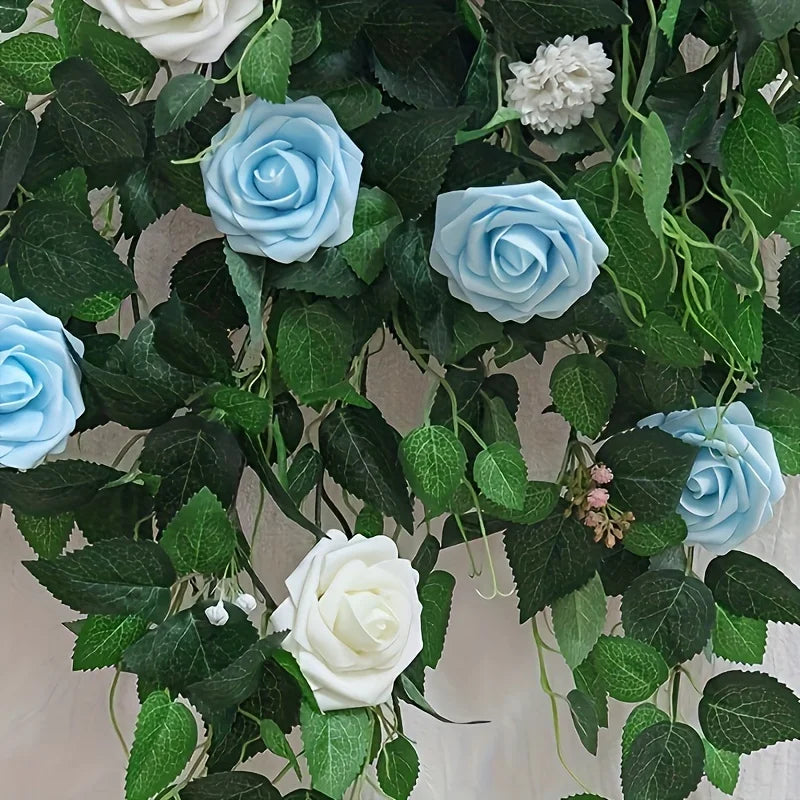 25pcs Artificial Flowers Fake Flowers Roses Stem DIY Wedding Bouquets