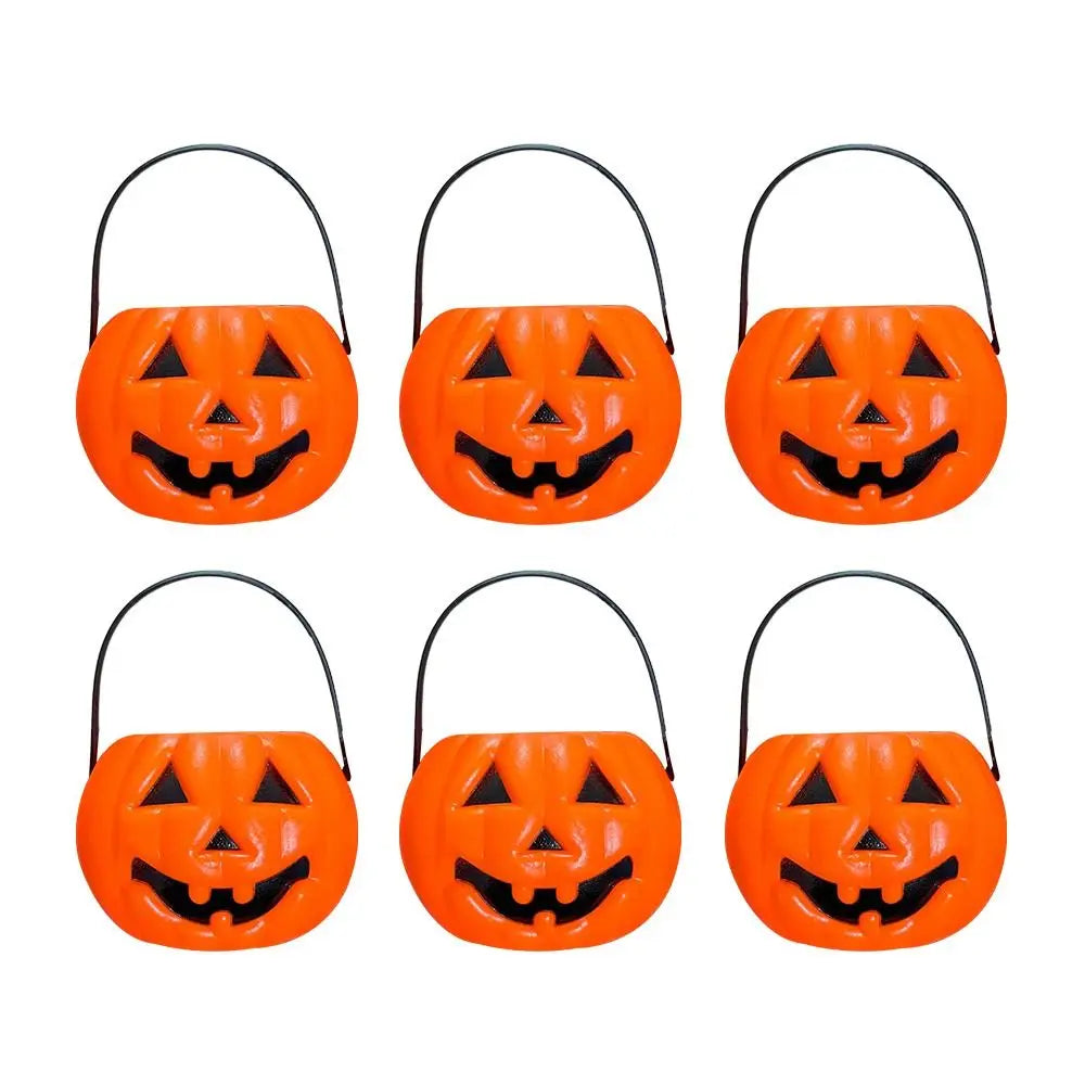 6PCS Set Spooky 6cm Size Halloween Pumpkin Jar Lid