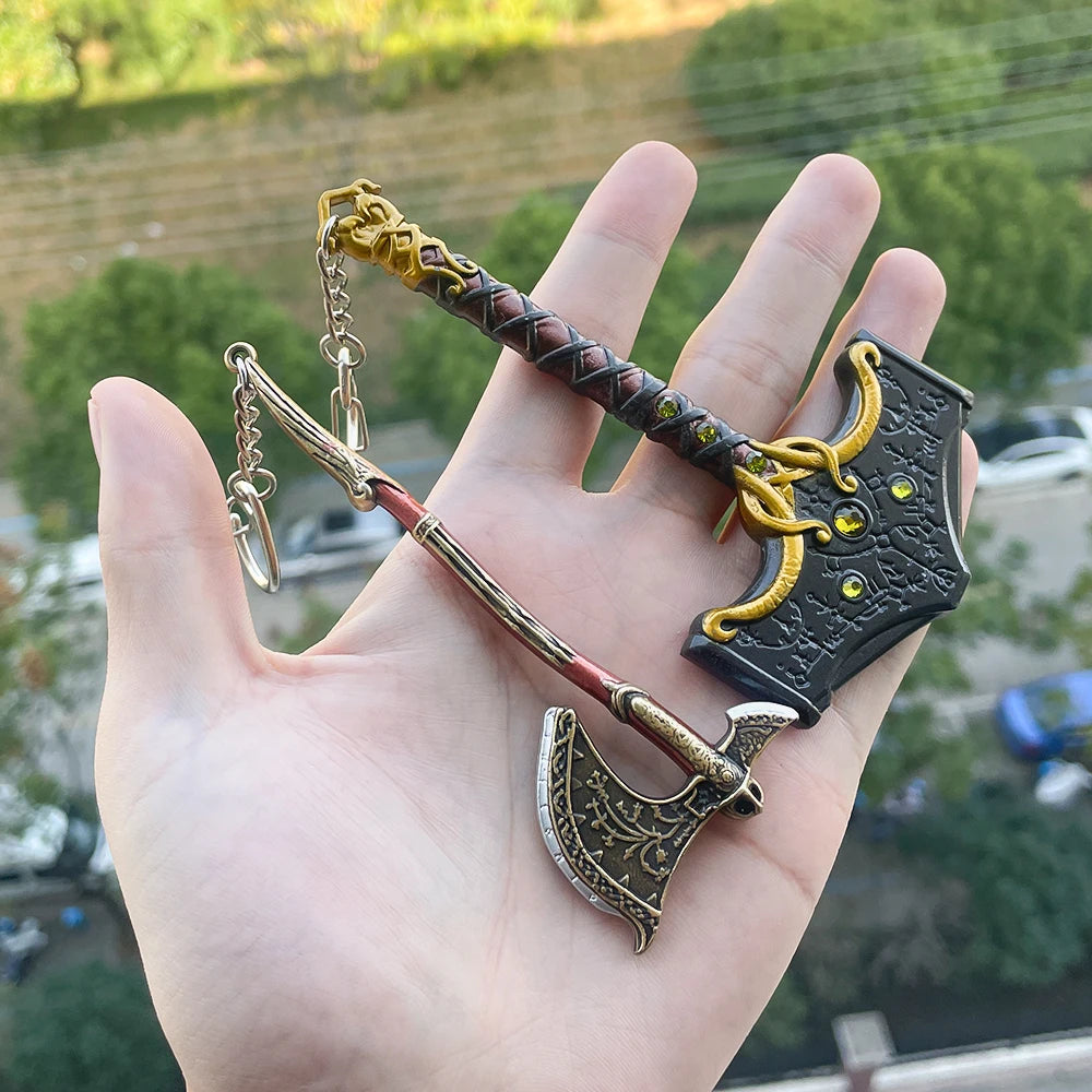 New God of War 5 Ragnarok Keychain Thor's Hammer