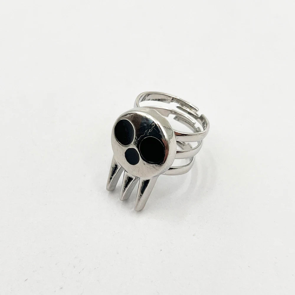 Anime Soul Eater Death the Kid Skull Ring Cosplay Alloy Adjustable Finger