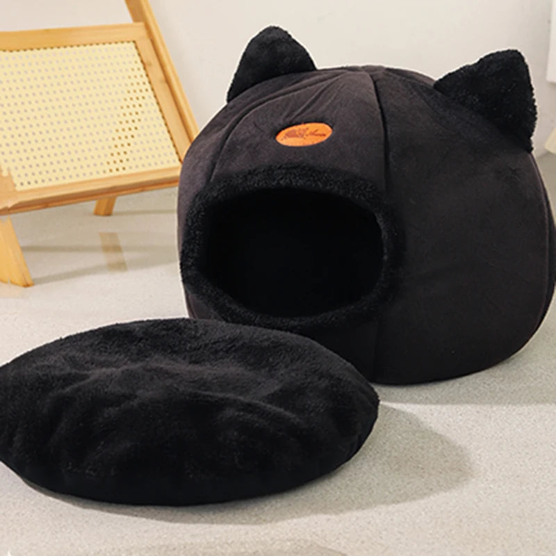 Deep Sleep Comfort Winter Cat Bed Mat Basket Small Dog House Pets Tent