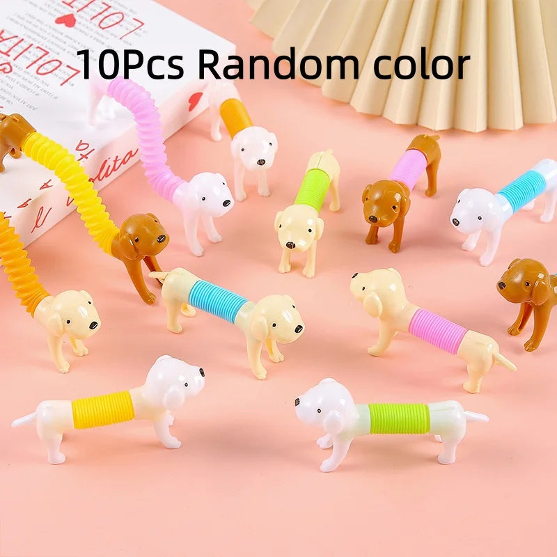 10-Piece Stretchable Dog Pop Tubes Sensory
