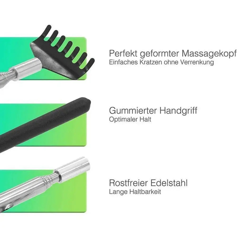 Telescopic Back Scratcher Tool Metal Stainless Steel