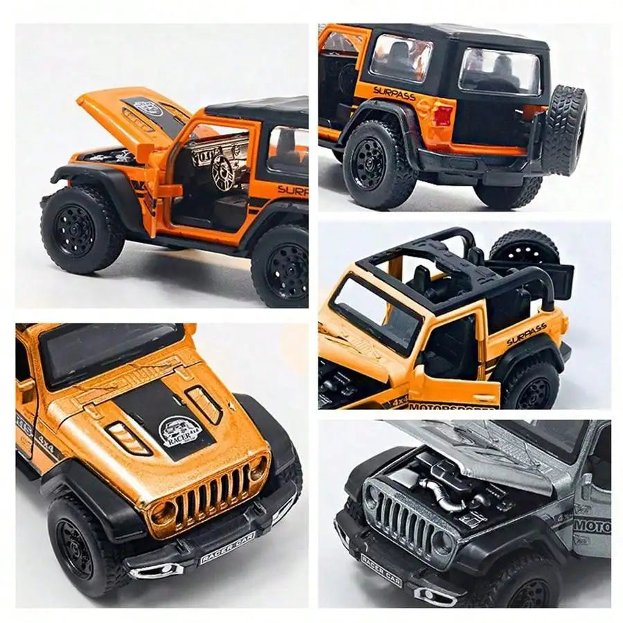 1 36 Convertible Wrangler Off-road Vehicle Die-cast Metal Boy's Toy Four Doors