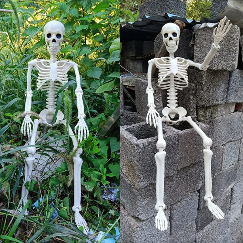 Movable Halloween Skeleton Fake Skull Display