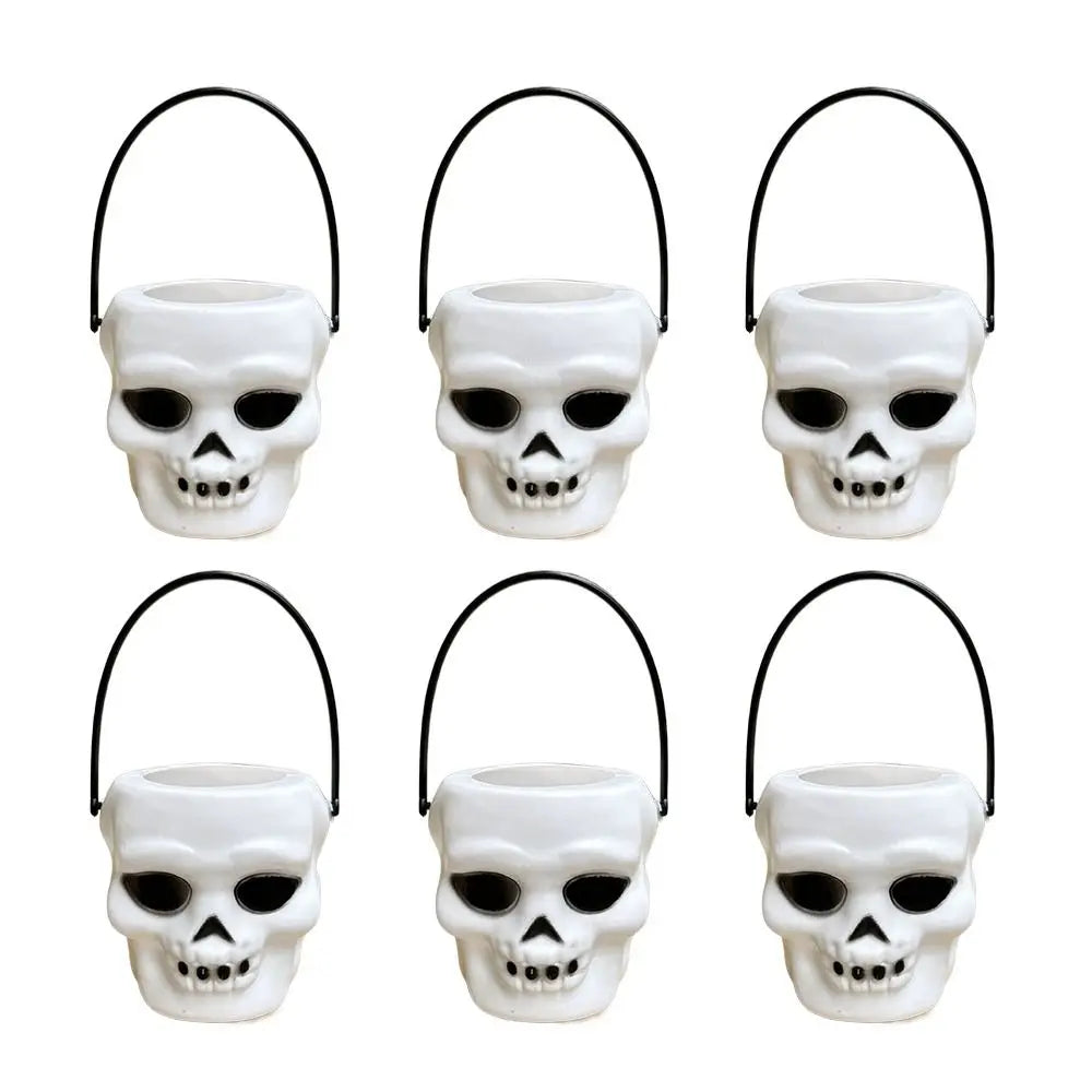 6PCS Set Spooky 6cm Size Halloween Pumpkin Jar Lid