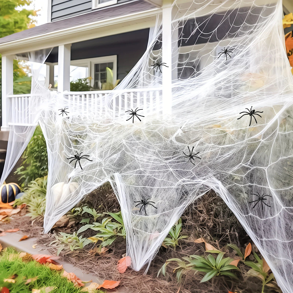 120-35 sqft Spider Webs Halloween Decorations Spiders