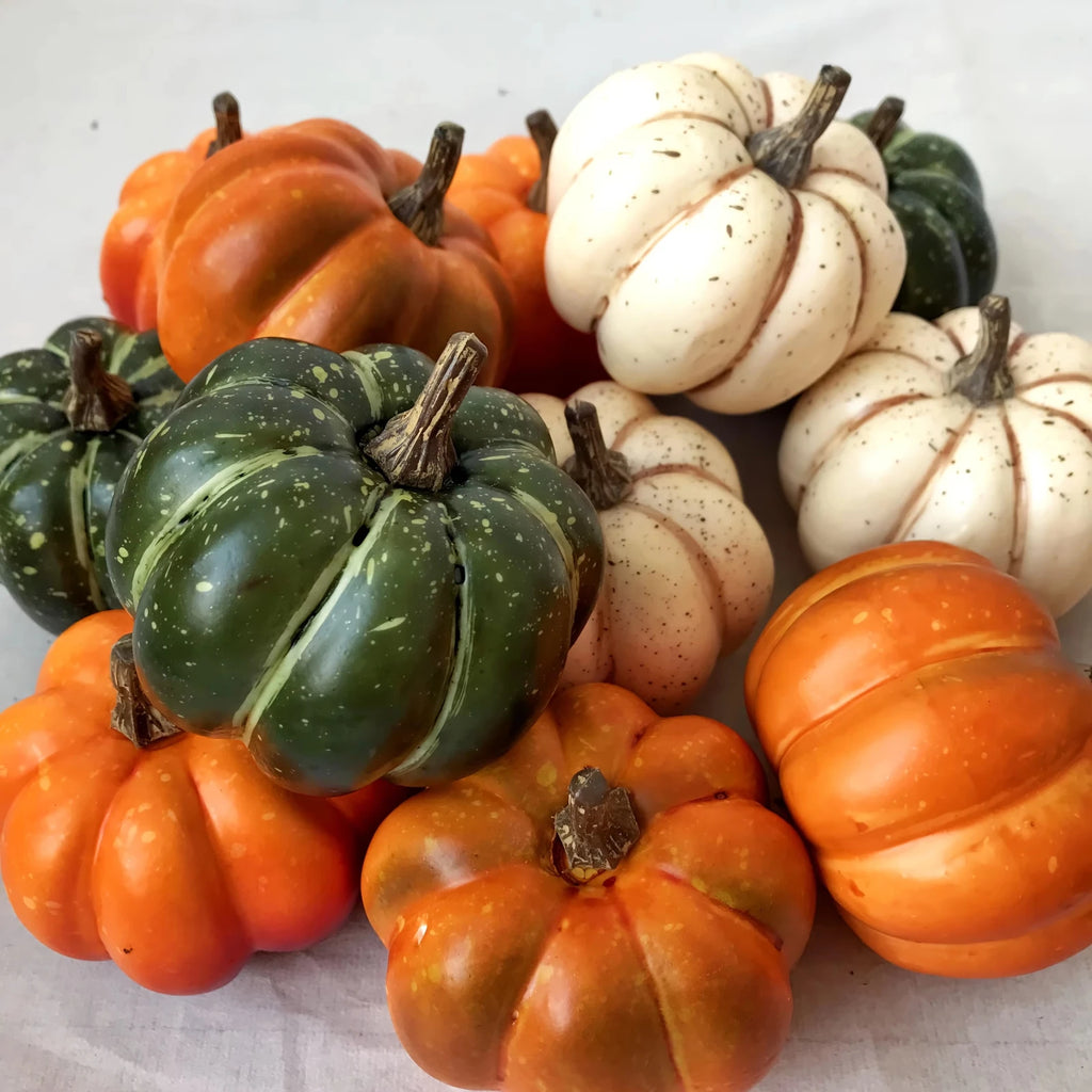 9pcs Autumn Simulation Pumpkin DIY Decoration Harvest Festival Halloween Party